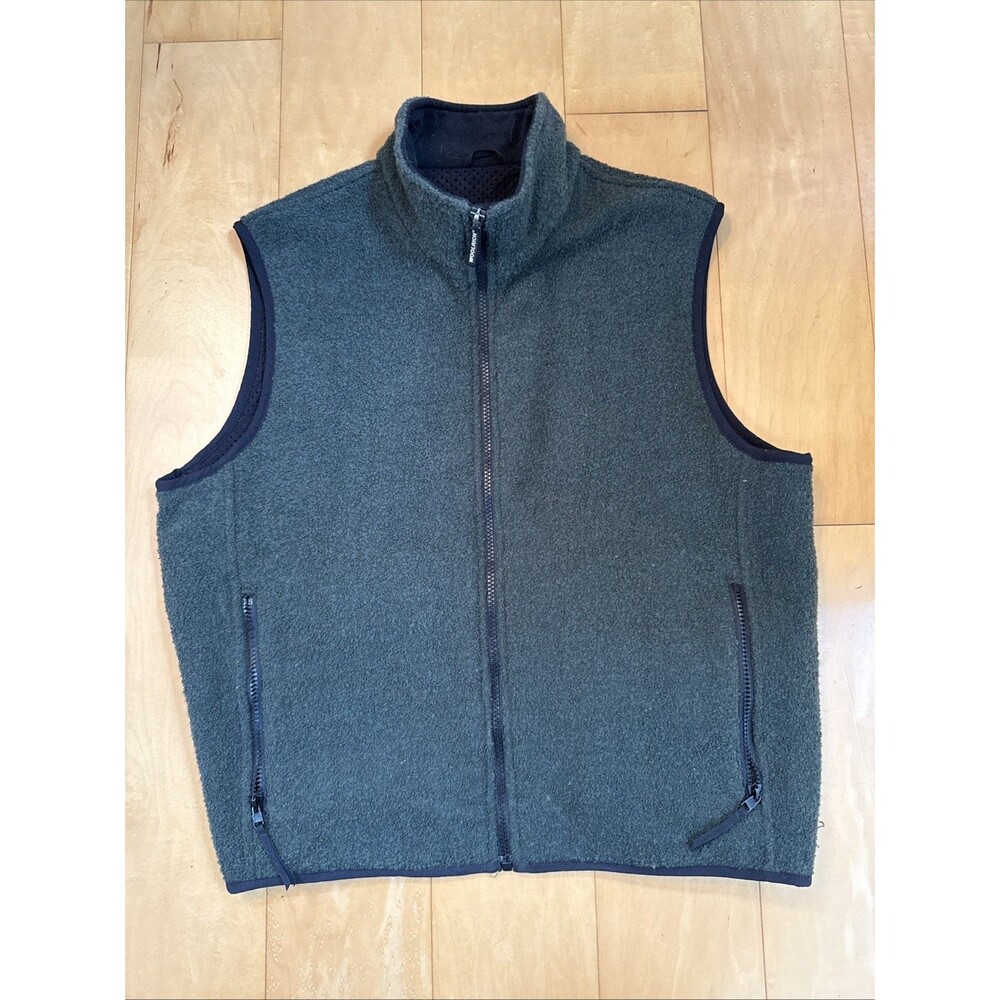 WARM WOOLRICH Vintage Loden Green Men’s Size M Boiled Wool Blend Technowool Vest